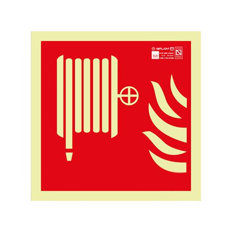 Señal fotoluminiscente Clase A "Boca de incendio", 210 x 210 mm | Leroy