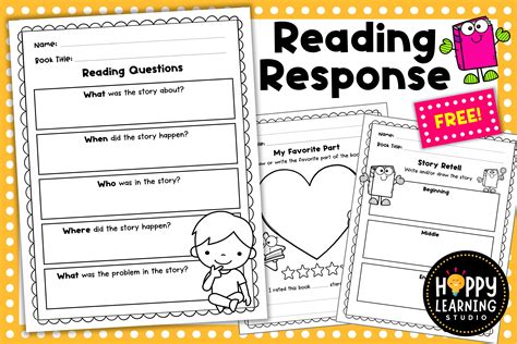 FREE Reading Response Templates Graphic By NJ Studio Creative Fabrica