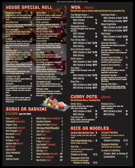 Menu at Samurai Fusion restaurant, East York