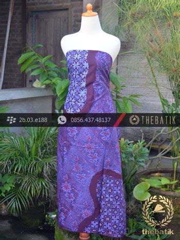 Jual Batik Cap Tulis Jogja Motif Ceplok Pulau Biru Kombinasi Thebatik