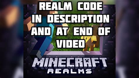 Free Minecraft Realm Code June Theres A New Realm Code Youtube