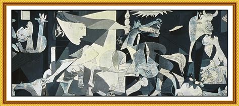 Picasso's "Guernica" hand painted canvas oil paintings high quality wall stickers home decor ...