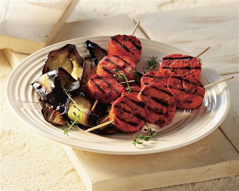 Recette Brochettes De Poulet Tandoori Et Aubergines Marie Claire