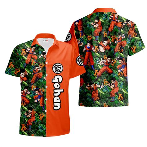 Gohan Hawaiian Shirts Custom Anime Merch Clothes Gear Otaku