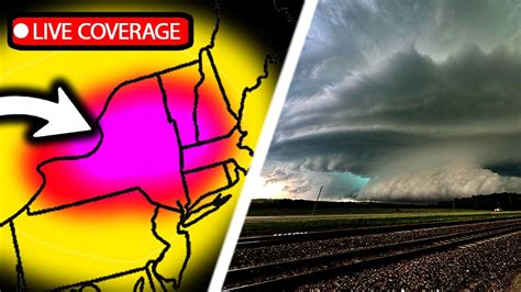 Live Severe Weather Coverage Tornado On The Ground In New York Youtube