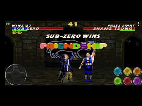 Ultimate Mortal Kombat Trilogy Sub Zero Vs Shang Tsung Friendship