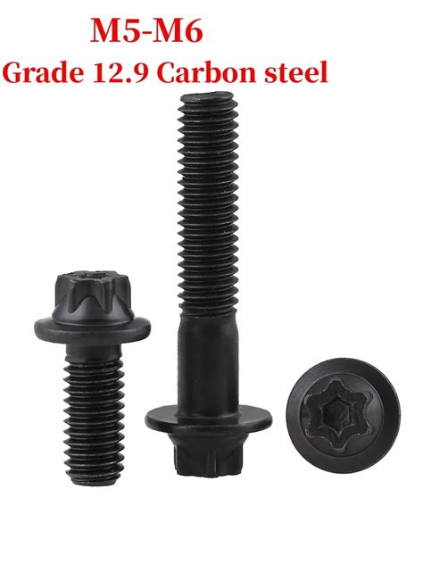 Flange Cabe A Parafuso Sextavado Parafuso De Cabe A Torx Perfil Preto