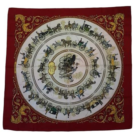 Hermès La promenade de Longchamps Foulard Carré de soie 88 cm x 90