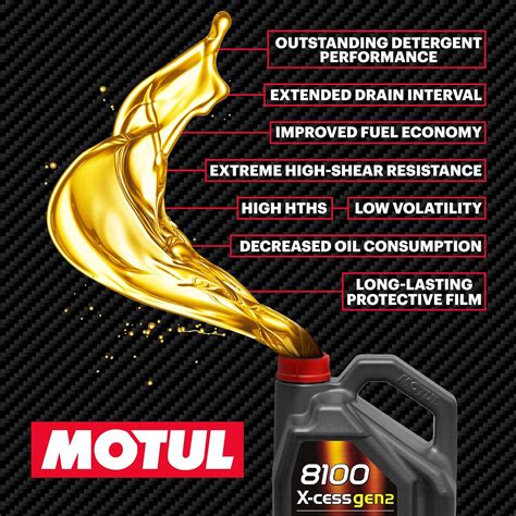 Buy MOTUL 8100 X-CESS GEN2 5W-40 5 Liter Premium Engine Oil 100% ...