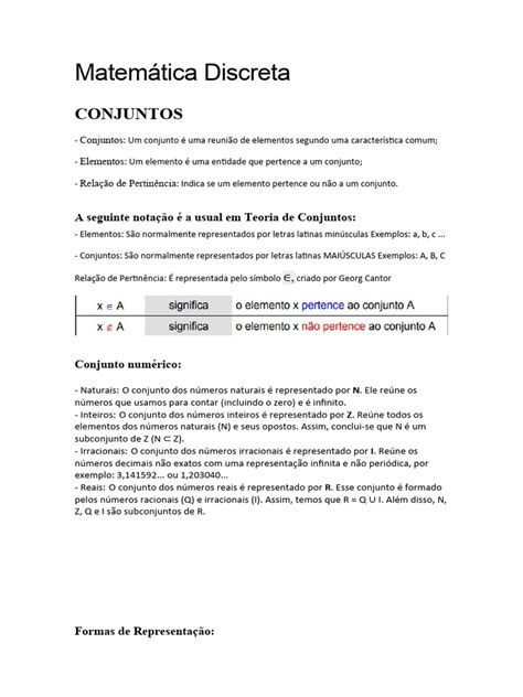 Matematica Discreta Pdf - Matemática Discreta | PDF | Conjunto (Matemática) | Função (Matemática)