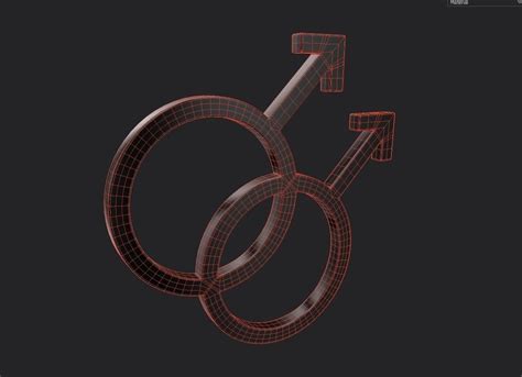 D Model Gender Symbols Gay Vr Ar Low Poly Cgtrader
