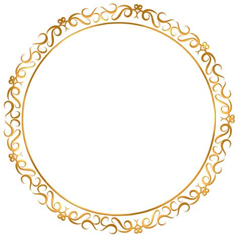 Aesthetic Golden Circle Frame Golden Circle Simple Png Tra NBKomputer