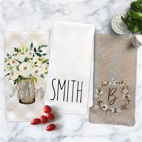 Personalized Kitchen Towels | Personalized kitchen, Classic farmhouse ...