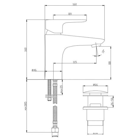 Едноръкохватков смесител за умивалник Cascada Life Black - PRAKTIS