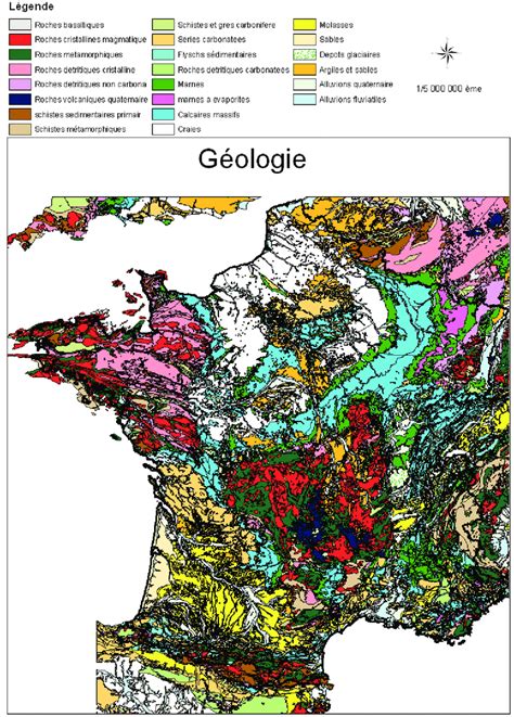 4 Geological Map Of France Source Geological Survey Of France