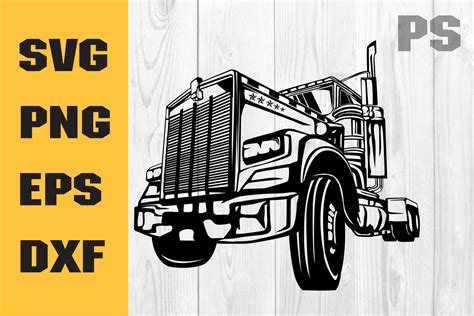 Semi Truck Svg Truck Svg Big Truck Graphic By Ilukkystore · Creative