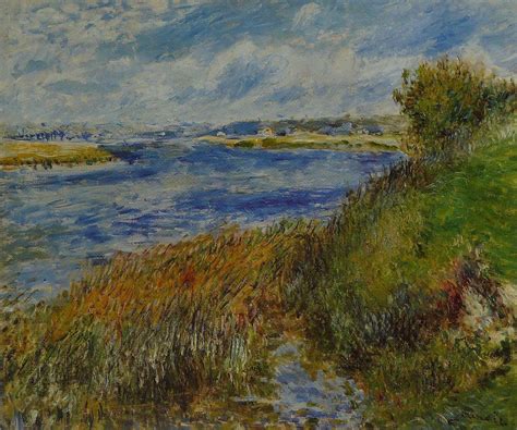 0082 雷诺阿绘画油画图集TIF格式 Pierre Auguste Renoir La Seine à Champrosay油画超高清大