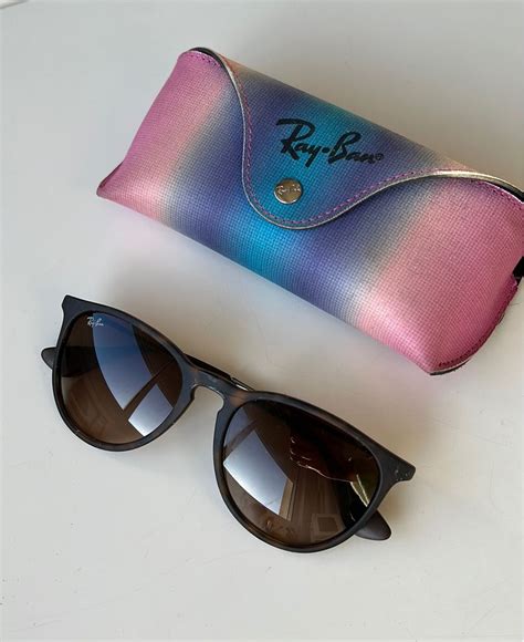 Óculos de Sol Ray ban Erika Clássico Marrom Tartaruga Óculos Feminino