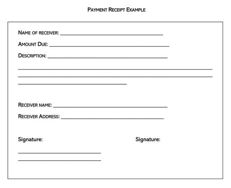 38 Free Payment Receipt Templates Excel Word Pdf