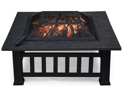 Square Patio/Deck Fire Pit Table With Screen Cover—$54.99! - Freebies2Deals