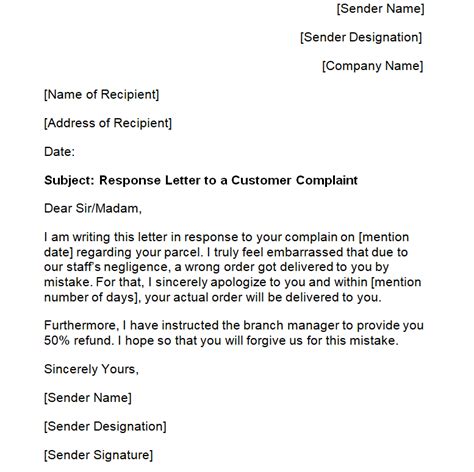 10 Formal Response Letter Samples