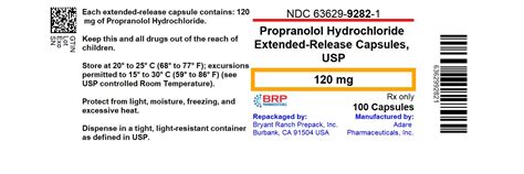 Dailymed Propranolol Hydrochloride Capsule Extended Release