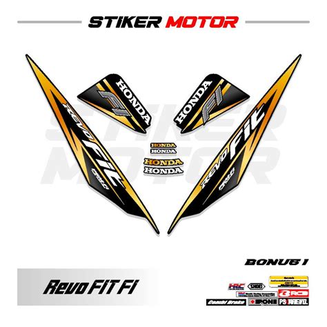 Rf Striping Sticker Honda Revo Fit Fi Wave I Motif Sticker