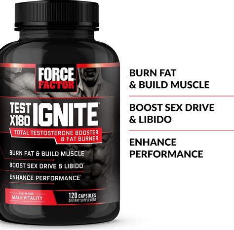 Force Factor Test X Ignite Paquete De Refuerzo De Testosterona Y