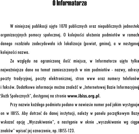 Jednostki organizacyjne pomocy społecznej PDF Darmowe pobieranie