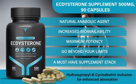 Fit And Focused 500mg Ecdysterone Supplement 90 Capsules