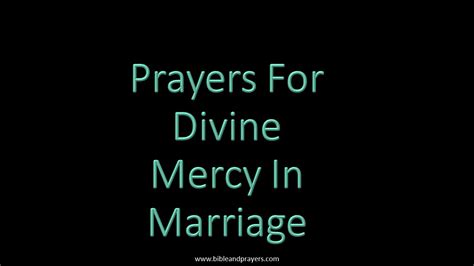 Prayers For Divine Mercy In Marriage Bibleandprayers