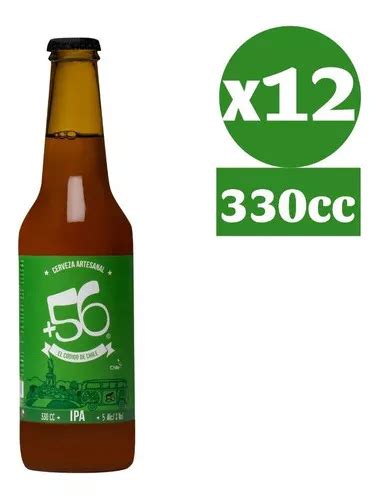 Pack 12x Cerveza Artesanal 56 Ipa 330cc Botella Cuotas sin interés