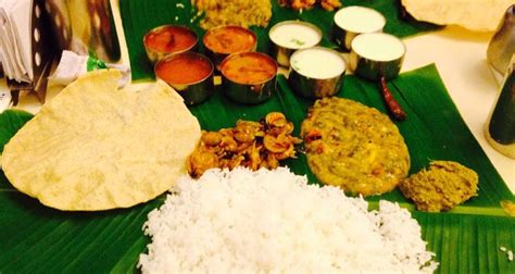 Food Served On Banana Leaf In Bangalore Banana Poster