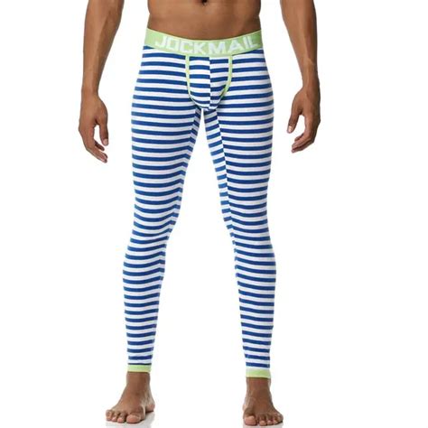 JOCKMAIL marque hommes longs coton imprimé leggings sous vêtement thermique cueca Gay hommes