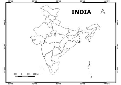 Download India Blank Map PDF: Free - Geographical Analysis