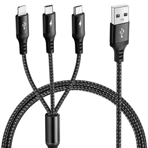 3 In 1สายชาร์จ Usb Type C สายชาร์จซิลิโคนเหลว Fast Charging สายยาว 12