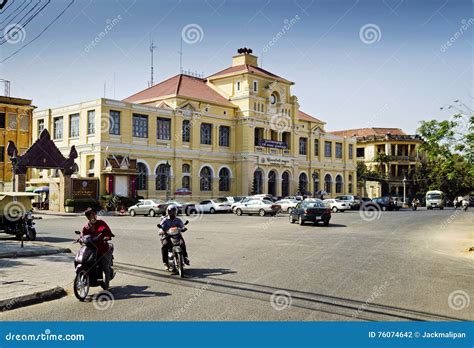 Old Colonial French Architecture In Central Phnom Penh City Camb