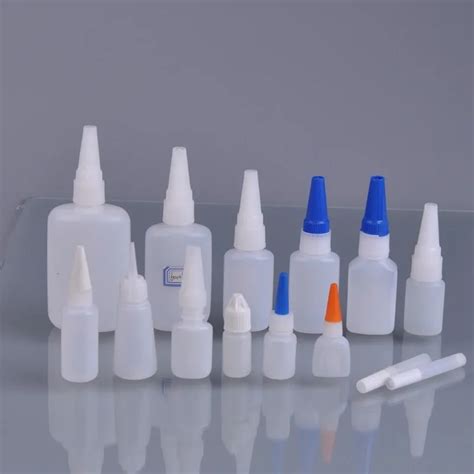 30ml Hdpe Ldpe Flat Oval Plastic Glue Bottle White Natural Blue