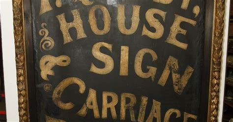 Period Antique Circa 1835 Sign Makers Folk Art Sign Linen Rare And