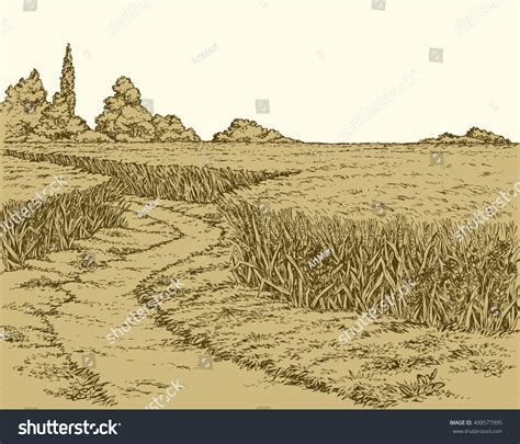 Dirt Road Drawing