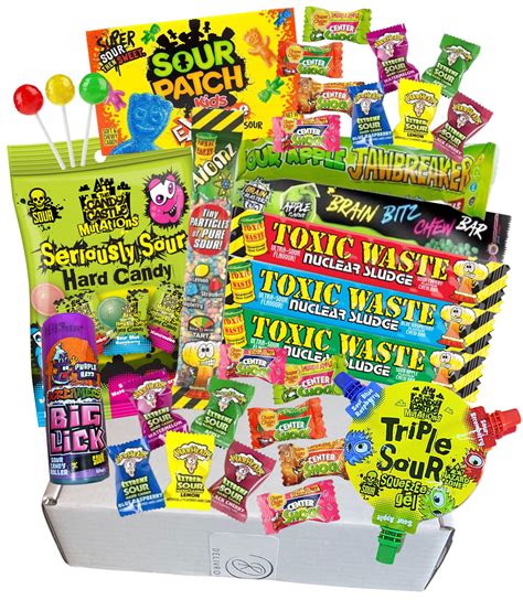 Mega Extreme Sour Sweets Selection Toxic Waste Chew Bars Seriously