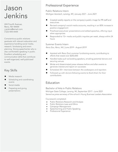 Public Relations Resume Examples And Templates For 2024