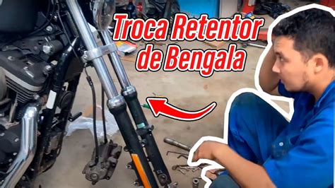 TROCA Retentor De BENGALA Da HARLEY 883 YouTube