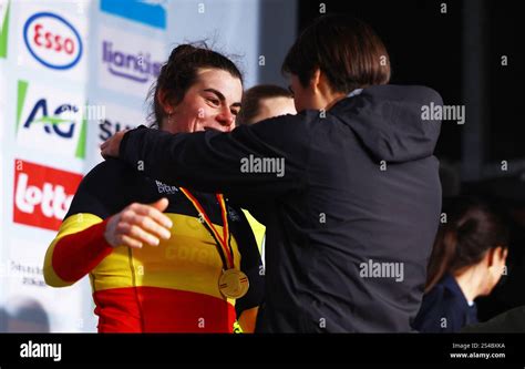 Belgian Marion Norbert Riberolle And Belgian Sanne Cant Celebrate On