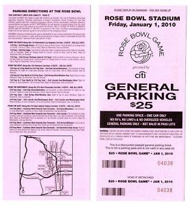 2010 ROSE BOWL Parking Pass OHIO STATE BUCKEYES Oregon Ducks | eBay