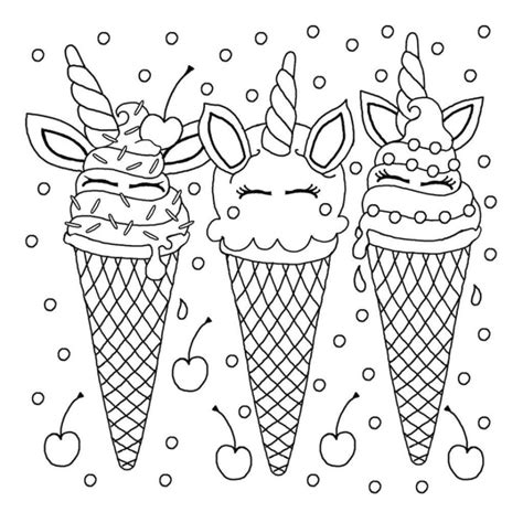 Ice Cream Coloring Page Sheets