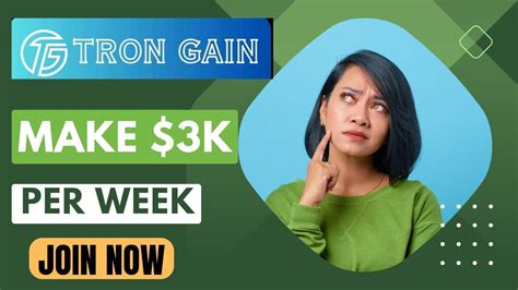 Tron Gain Tron Gain Full Business Review Tron Gain Plan New Mlm