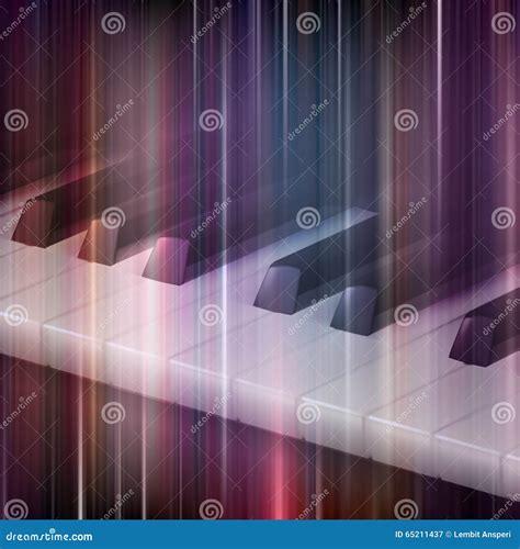 Abstract Grunge Music Background With Piano Stock Vector Illustration