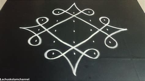 Very Easy Kambi Kolam 5 Dots Sikku Kolam 5 Dots Muggulu Simple