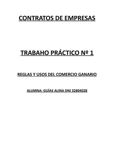 Contratos De Empresas Tp Contratos De Empresas Trabaho Pr Ctico N